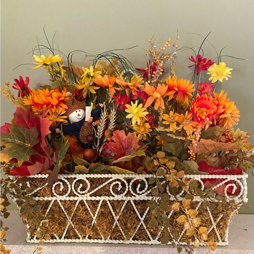 Lot of Autumn Faux Flora pieces